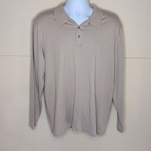 Alfani Long Sleeve Collared Shirt 100% Pima Cotton
